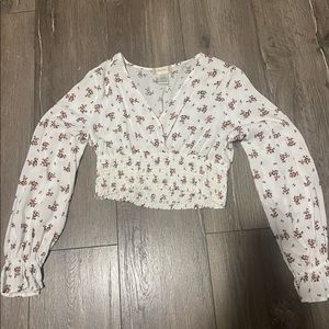 Altar’d State floral long sleeve crop top